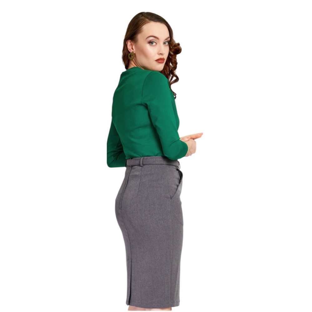 Voodoo Vixen Green Blouse - Picture 2 of 8